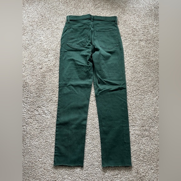 GAP Cheeky Straight High Rise Green Jeans Button Fly Size 28/7 Long - Picture 3 of 9